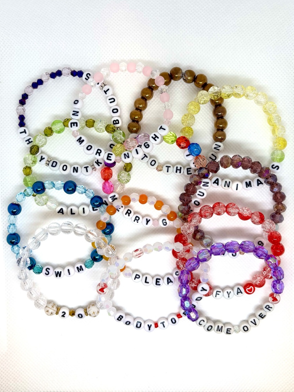 (14pcs) BTS ARIRANG 2026 ALBUM SONG NAME BRACELET BUNDLE